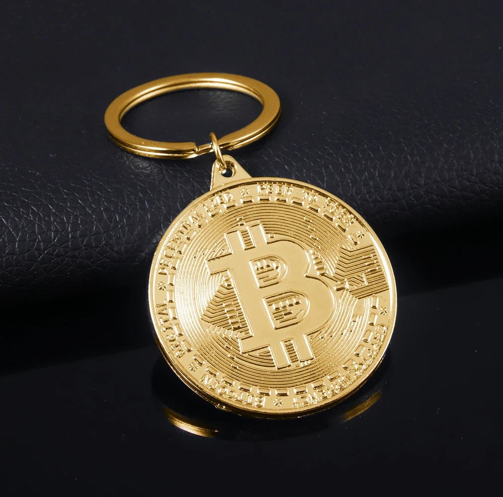 2025 Newest Bitcoin Keychain Music Band Keyring Pendant