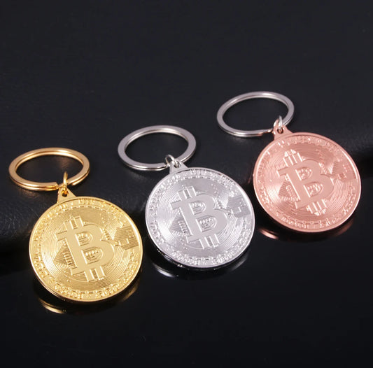 2025 Newest Bitcoin Keychain Music Band Keyring Pendant