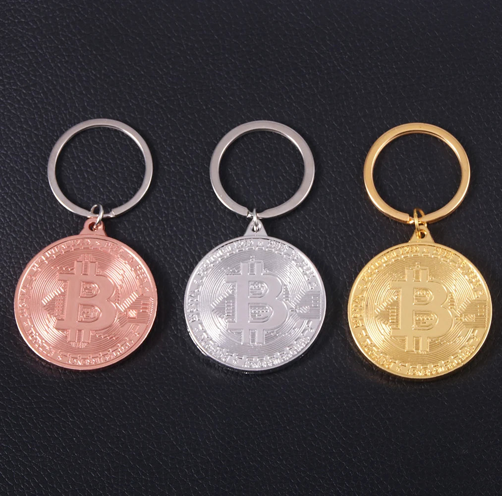 2025 Newest Bitcoin Keychain Music Band Keyring Pendant