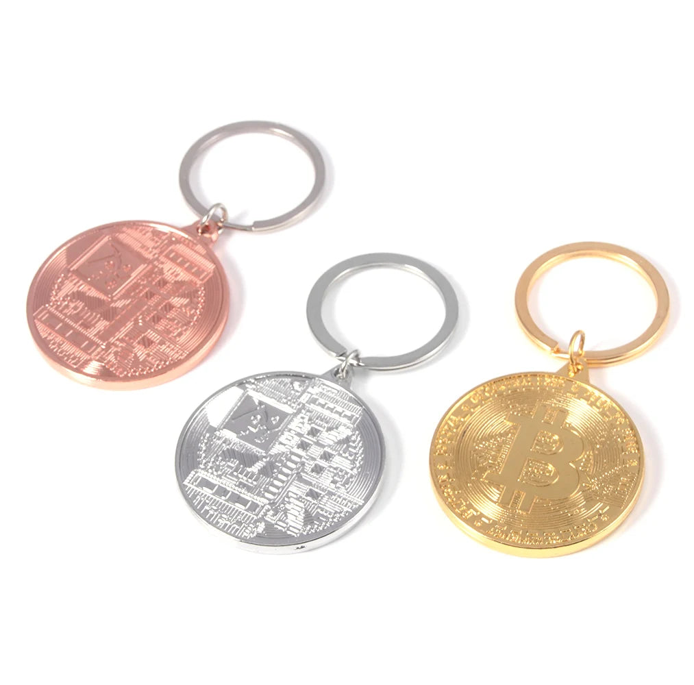 2025 Newest Bitcoin Keychain Music Band Keyring Pendant