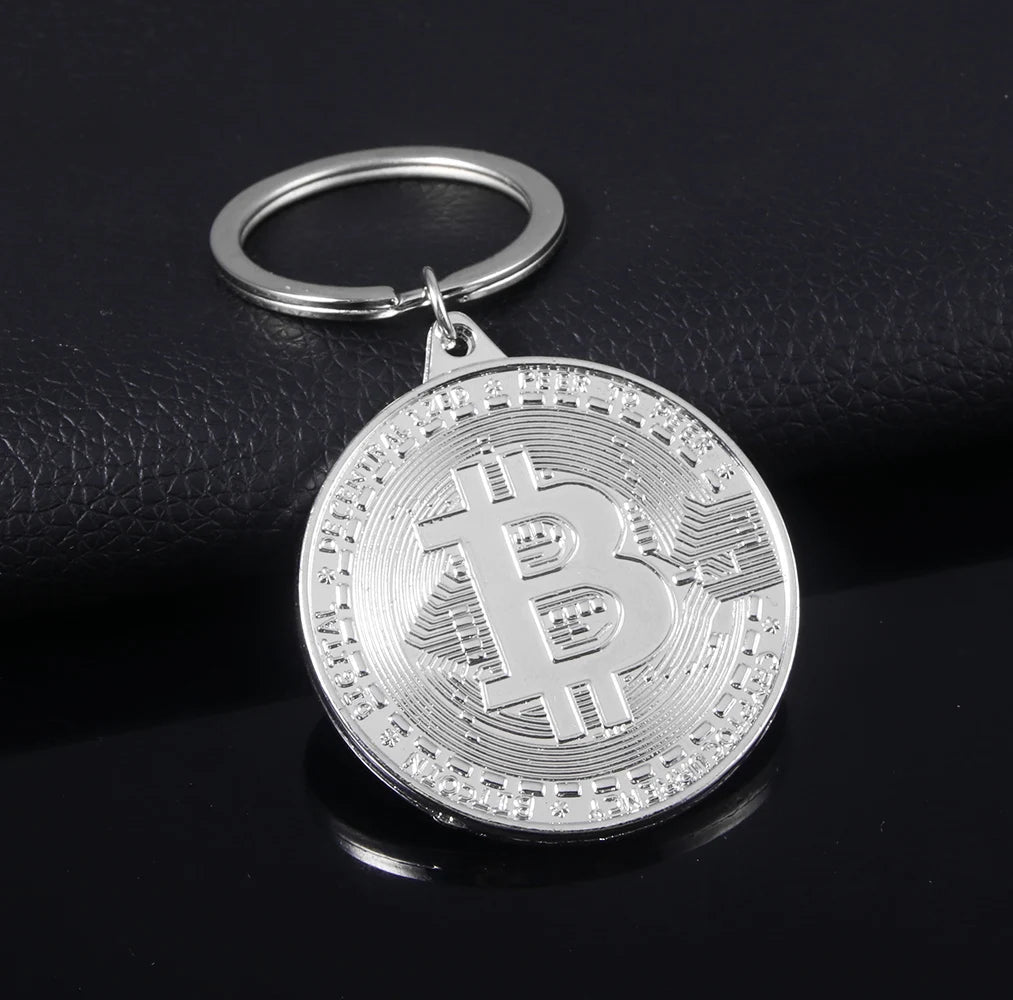 2025 Newest Bitcoin Keychain Music Band Keyring Pendant