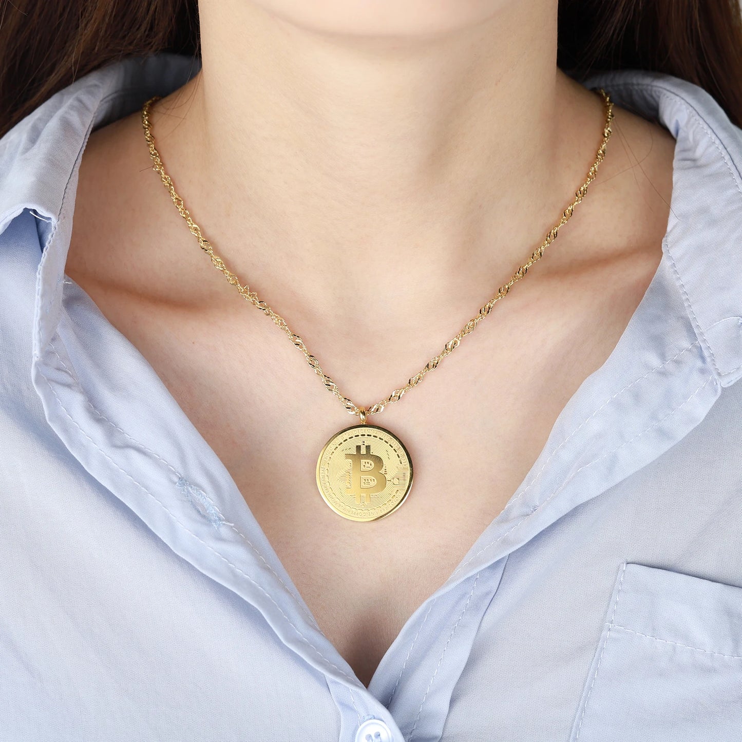 Personalized 18K Gold Plated Heart Pendant Necklace for Women