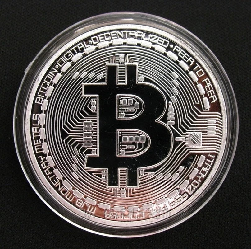 1PCS Creative Souvenir Gold Plated Bitcoin Coin Collectible Great Gift Bit Coin Art Collection Physical Gold Commemorative Coin