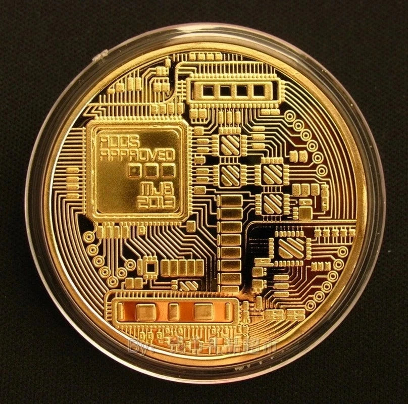 1PCS Creative Souvenir Gold Plated Bitcoin Coin Collectible Great Gift Bit Coin Art Collection Physical Gold Commemorative Coin