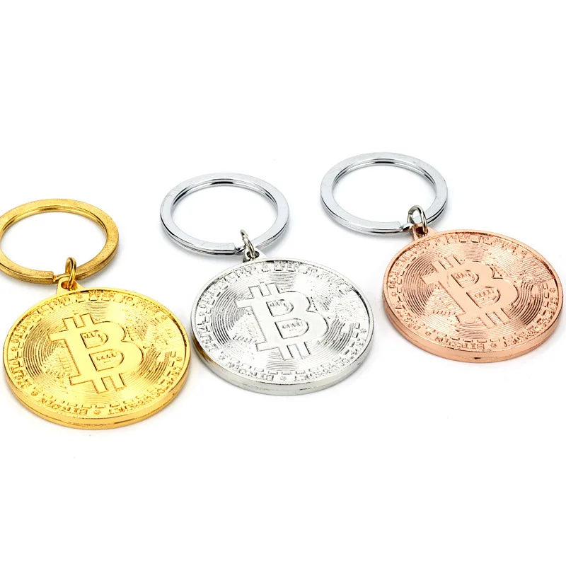 bitcoin keychain Music Band Keyring Pendant Women and Men Jewelry Collection Gift