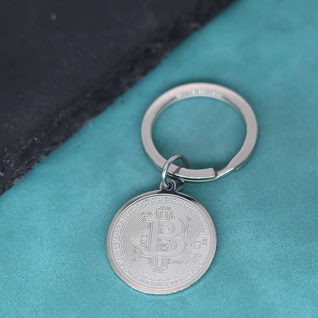Trendy Bitcoin Pendant Keychain