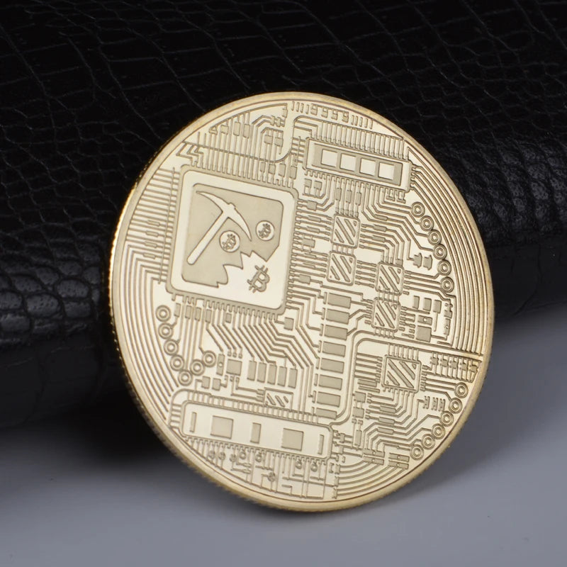 1PCS Creative Souvenir Gold Plated Bitcoin Coin Collectible Great Gift Bit Coin Art Collection Physical Gold Commemorative Coin