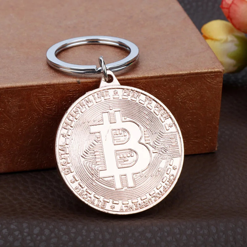 bitcoin keychain Music Band Keyring Pendant Women and Men Jewelry Collection Gift