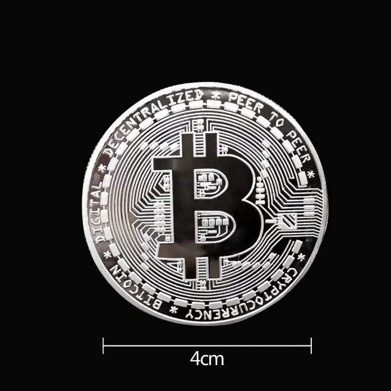 1PCS Creative Souvenir Gold Plated Bitcoin Coin Collectible Great Gift Bit Coin Art Collection Physical Gold Commemorative Coin