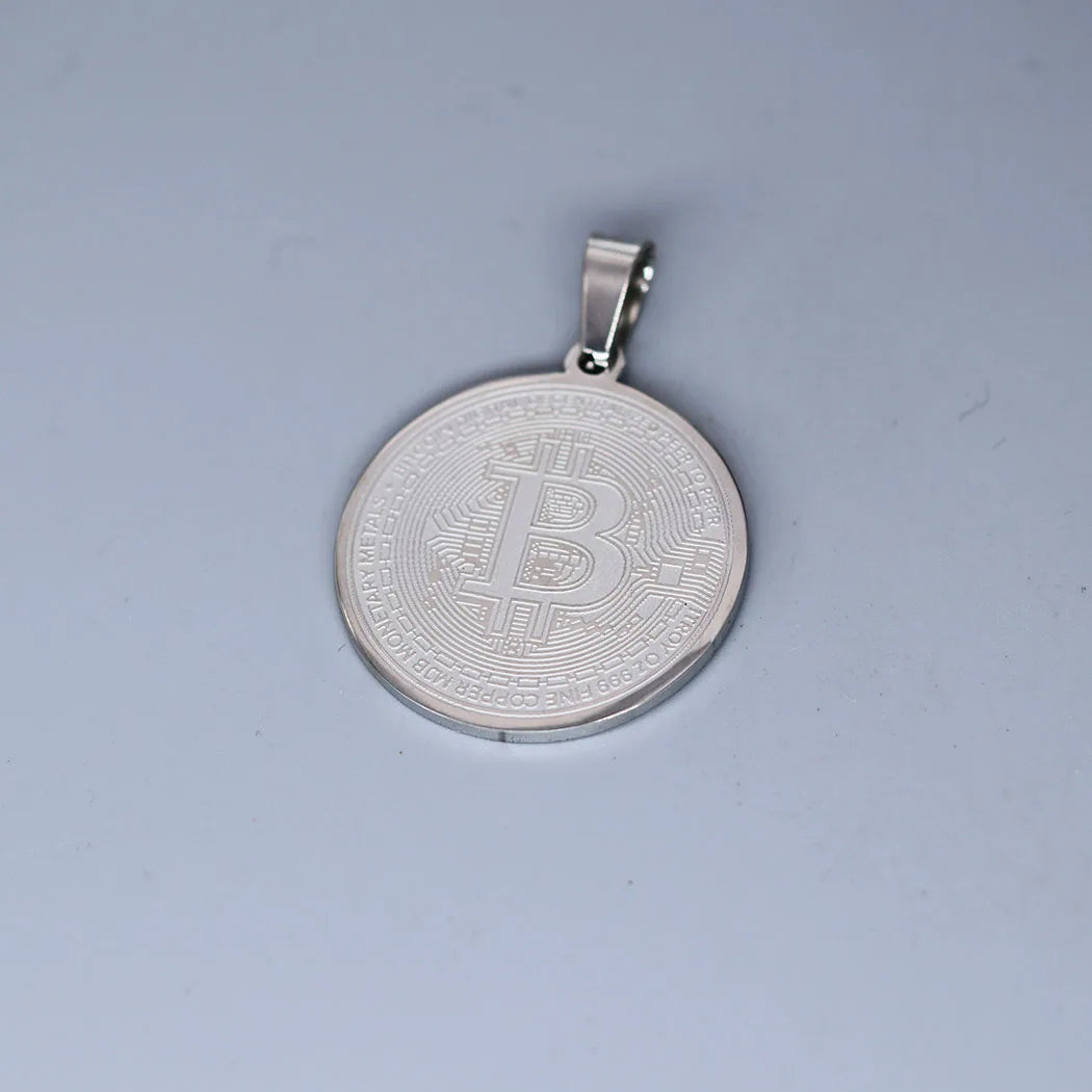 Bitcoin Stainless Steel Pendant Charms for DIY Jewelry Making