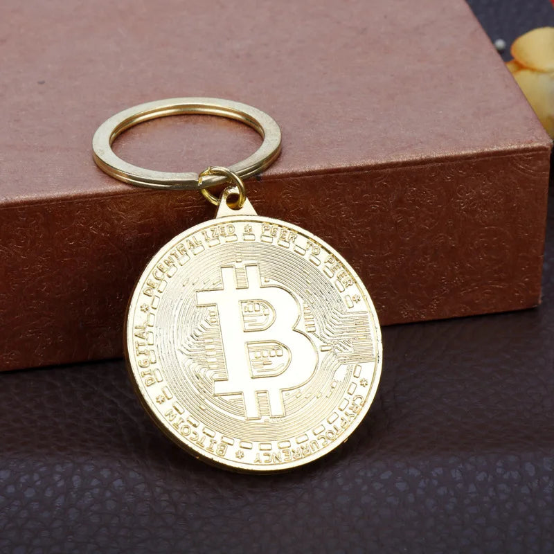 bitcoin keychain Music Band Keyring Pendant Women and Men Jewelry Collection Gift