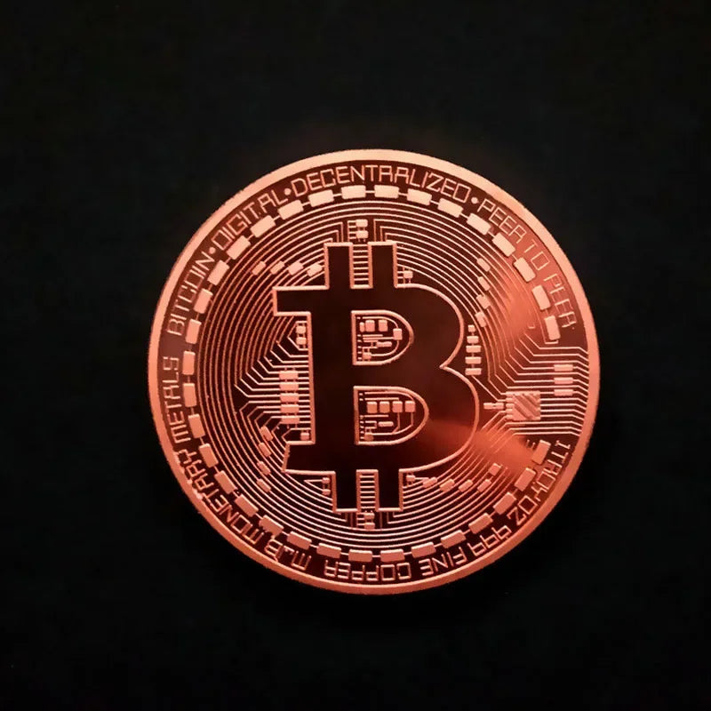 1PCS Creative Souvenir Gold Plated Bitcoin Coin Collectible Great Gift Bit Coin Art Collection Physical Gold Commemorative Coin