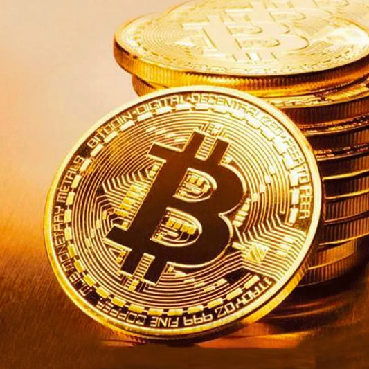 1PCS Creative Souvenir Gold Plated Bitcoin Coin Collectible Great Gift Bit Coin Art Collection Physical Gold Commemorative Coin