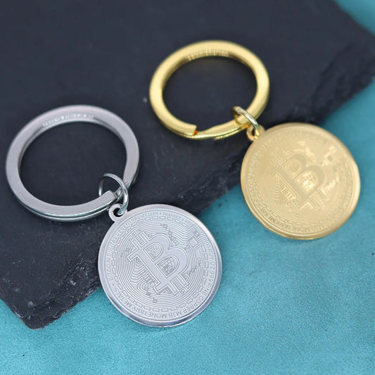 Trendy Bitcoin Pendant Keychain