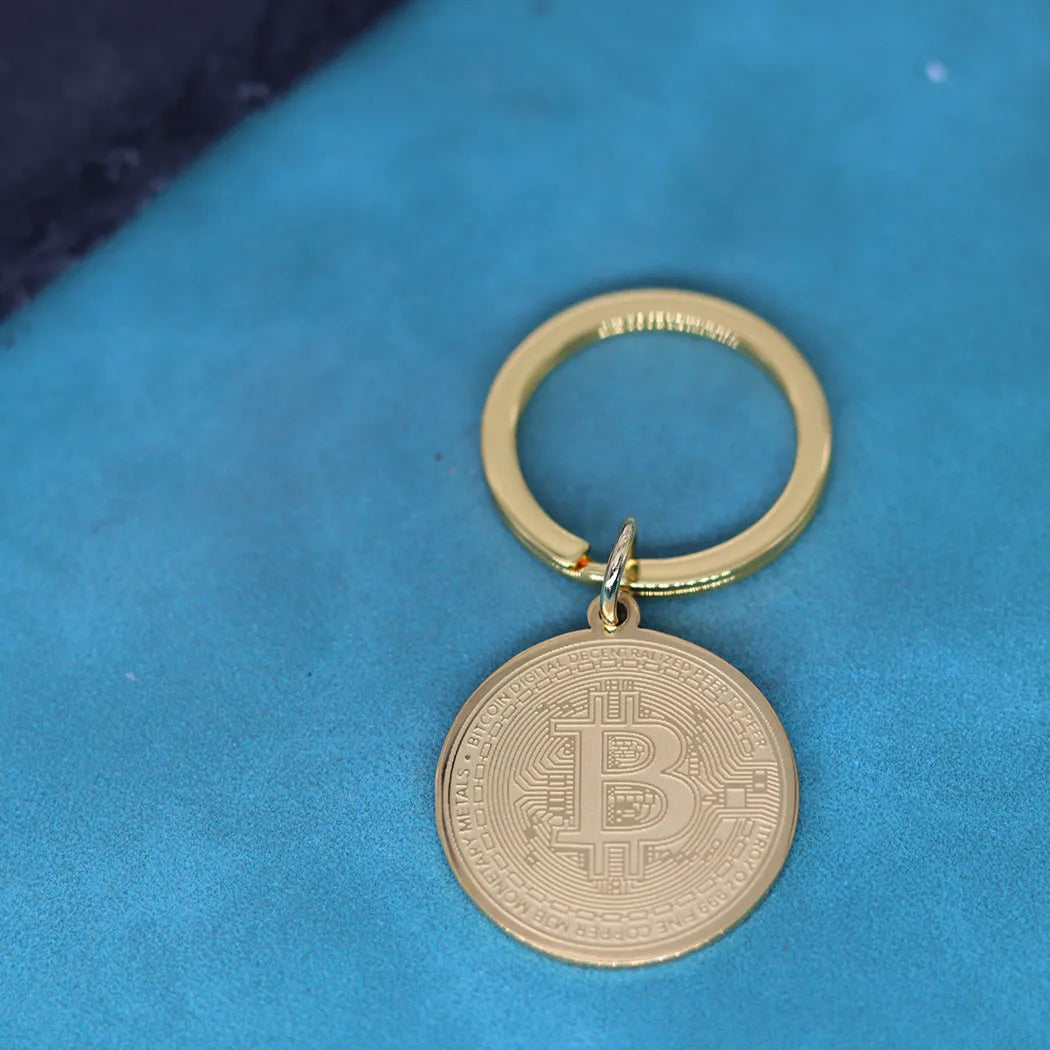 Trendy Bitcoin Pendant Keychain