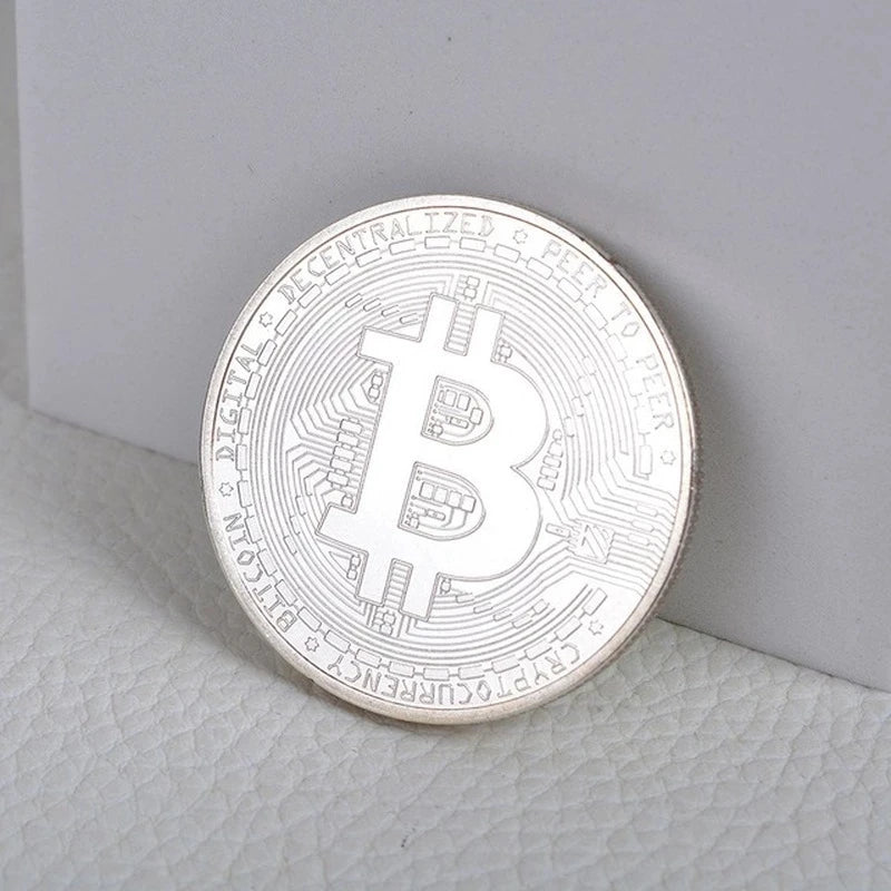 1PCS Creative Souvenir Gold Plated Bitcoin Coin Collectible Great Gift Bit Coin Art Collection Physical Gold Commemorative Coin