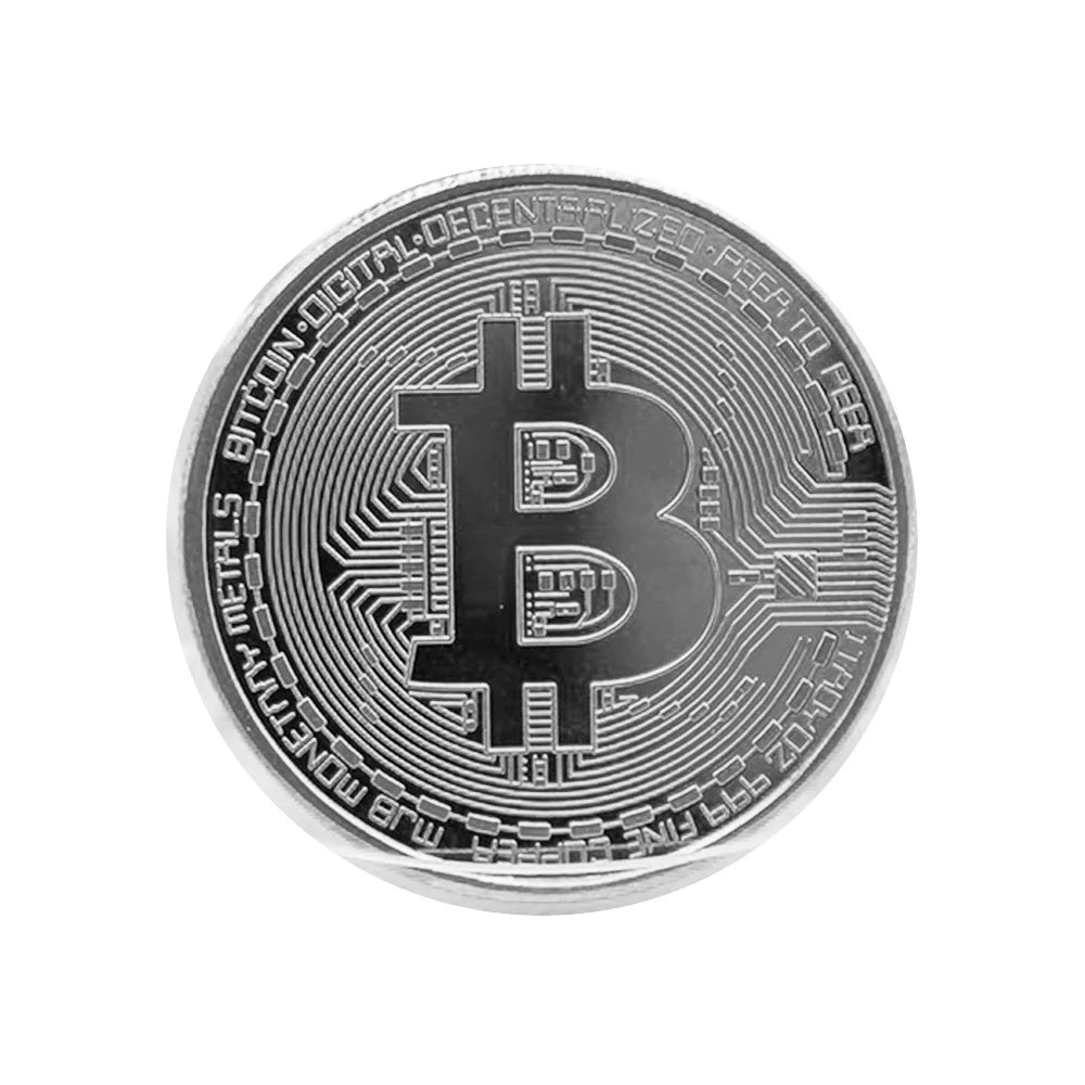 1PCS Creative Souvenir Gold Plated Bitcoin Coin Collectible Great Gift Bit Coin Art Collection Physical Gold Commemorative Coin